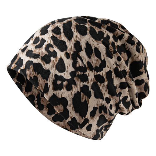 Leopard Print Bucket Hat for Women, Retro Stylish and Versatile Korean Version, Uncommon Hat with Scarf, Dual-Purpose Japanese Riding Hat for Men