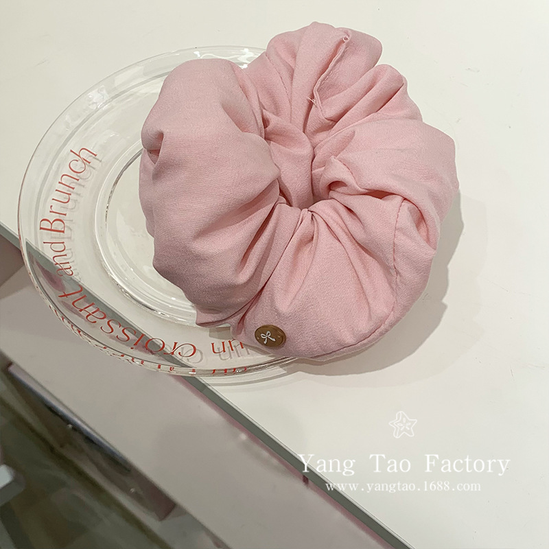 Puff ~ super tamaño arroz blanco nubes intestino grueso anillo de cabello femenino de alto nivel sensación de cabello universal atado cabello cuerda de cabello