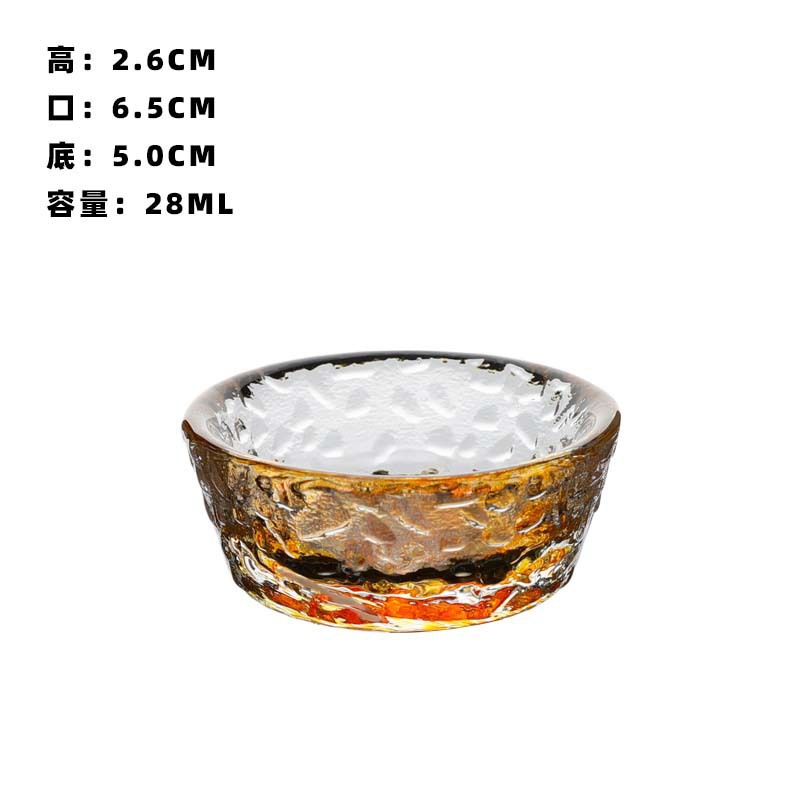 Tazas de vidrio de color una variedad de tazas de sake de estilo creativo japonés tazas de vino de frutas tazas de vino de flores de melocotón tazas de té de vidrio