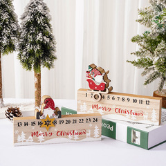 新しいクリスマス装飾品木製移動カレンダー飾り顔のない老人クリスマスカウントダウンクリスマスプレゼント