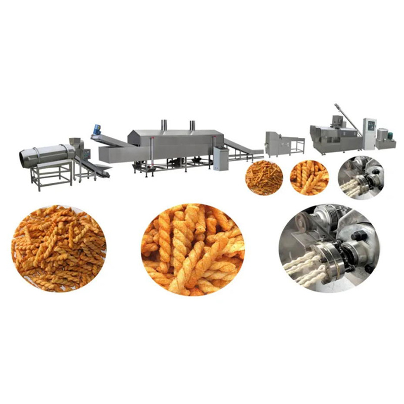 小麻花膨化机 油炸锅巴生产线 小米锅巴生产线 锅巴生产线 膨化机