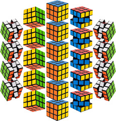 3cm三階迷你魔方玩具 魔方順滑初學入門智力派對玩具地推小禮物