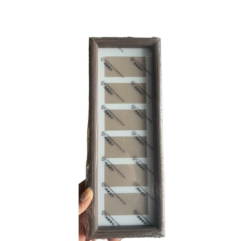 Удача, фоторамка «Золотой человечек», шестирамная декоративная фоторамка для народных монет, каллиграфия и живопись, цвет ореха, фоторамка «Хорошие реки и гора»