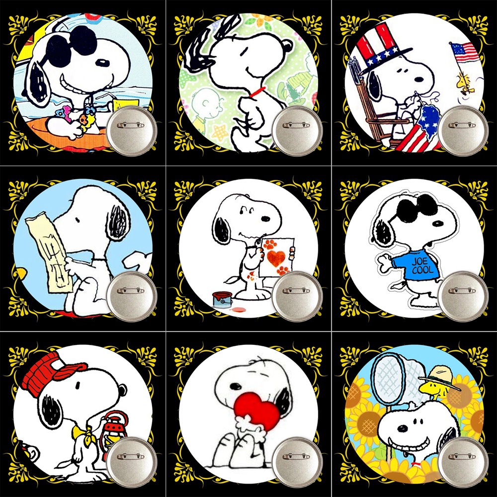 Snoopy bar transfronterizo insignia broche de estaño metal medallas conmemorativas anime periferia al por mayor