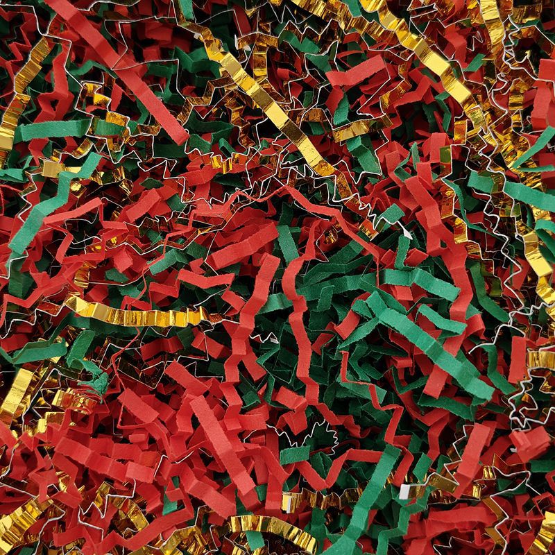 Papel ondulado transfronterizo de color plegado de hierba de papel rasgado cosmético vino tinto fruta regalo caja de regalo relleno