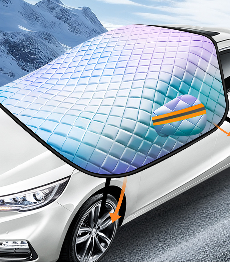 Car Laser Magnetic Thickened Car Clothing Sun Protection Sunshade Car Front Windshield Snow Cover Anti-Freeze and Snow Cover
