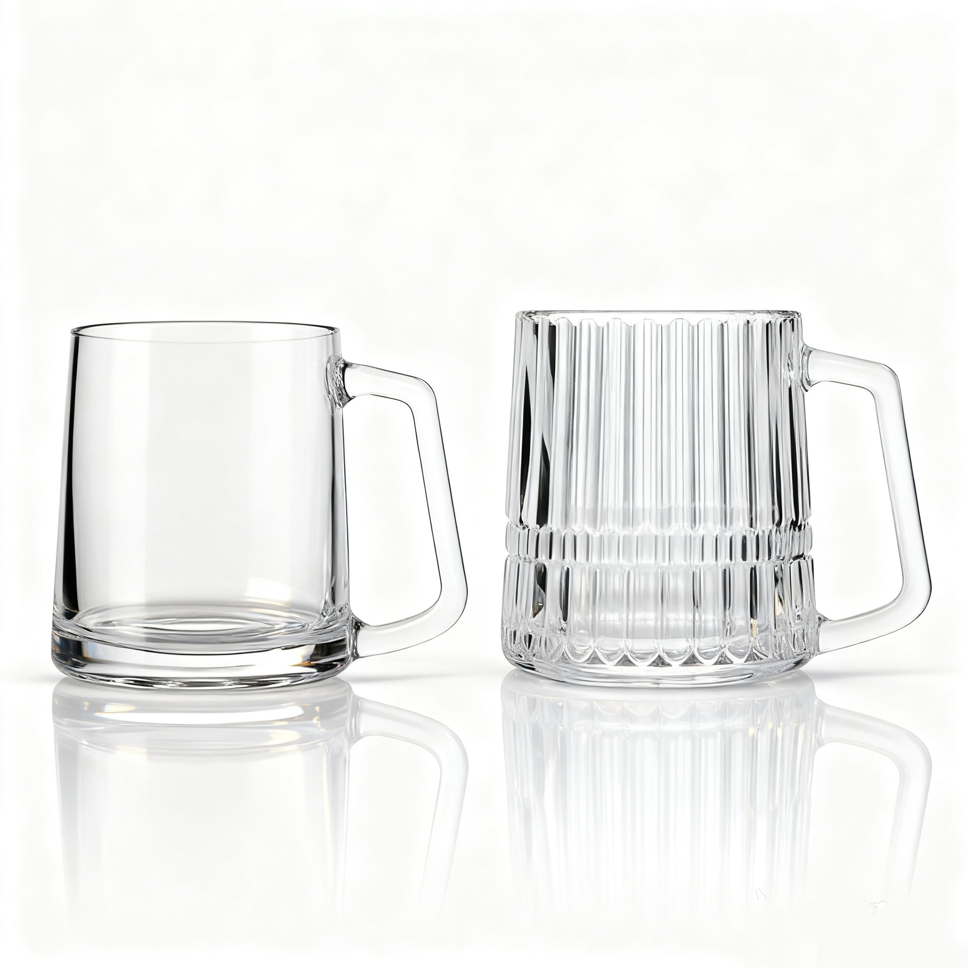 Mayorista spot con mango en relieve tazas de cristal tazas de café latte tazas de té tazas de bebida tazas de desayuno casero tazas de agua