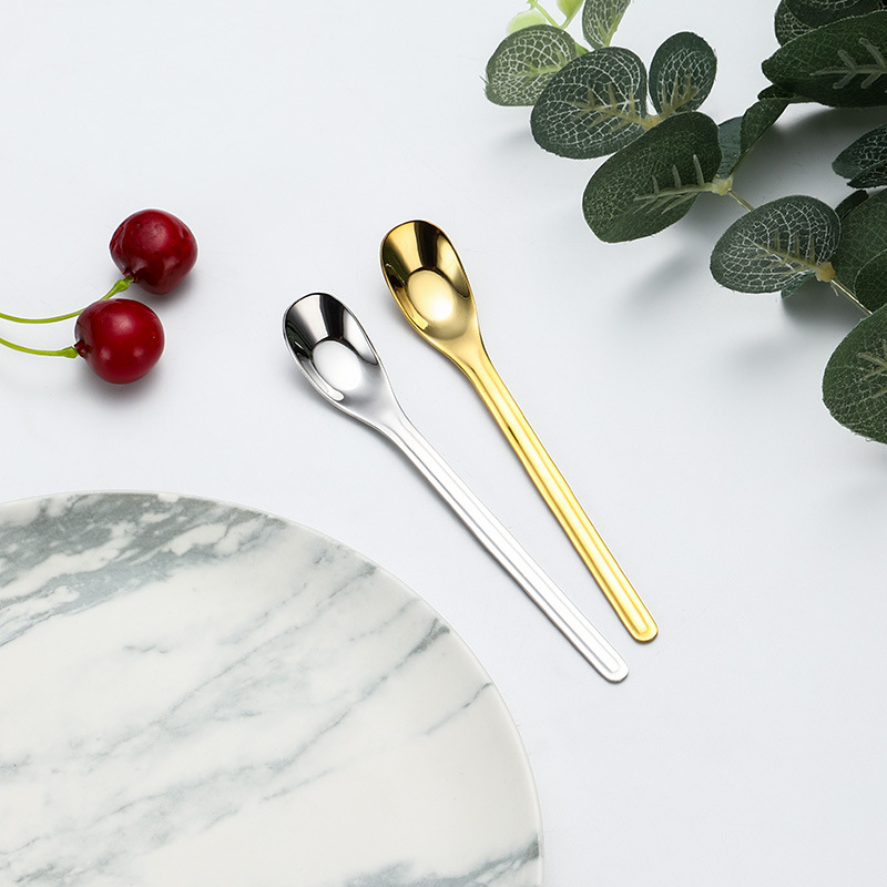 304 Stainless Steel Ingot Ice Wholesale Creative Small Seasoning Coffee Dessert Honey Stirring Spoon_voghion.com