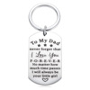 To my dad never forget that I love you Father's Day stainless steel keychain gift