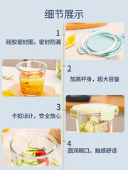 5ZV7批發玻璃湯碗大容量湯杯上班族飯盒可微波爐加熱專用碗便當盒