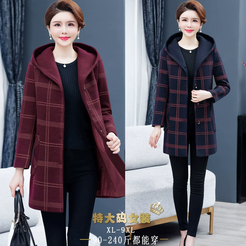 Весеннее клетчатое пальто плащ Тренч Женский 2021 Новое Женское весенне-осенний корейский вариант атмосфера 9XL