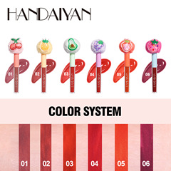 New product Handaiyan non-stick cup lipstick matte moisturizing fruit plush head series lip glaze cross-border
