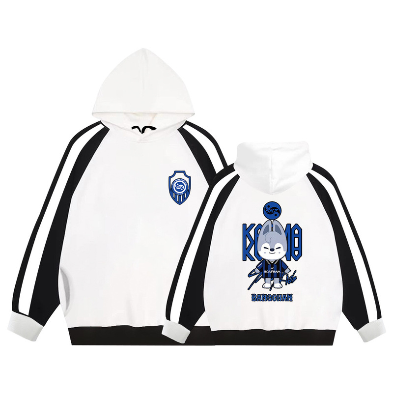 Straykids Tour Karma 4Th Album Skzoo Cartoon Student Han Jacket Side Flap Pocket Pants Sweatshirt Women Winter