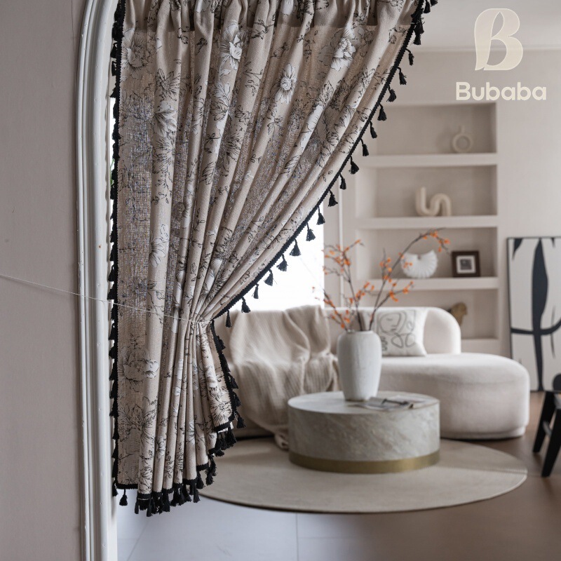 Bubaba Cross-Border Finished Curtain Wholesale Pastoral Style Floral Print Door Curtain Bedroom Balcony Living Room Kitchen Curtain Bubaba Cross-Border Finished Curtain Wholesale Pastoral Style Floral Print Door Curtain Bedroom Balcony Living Room Kitchen Curtain