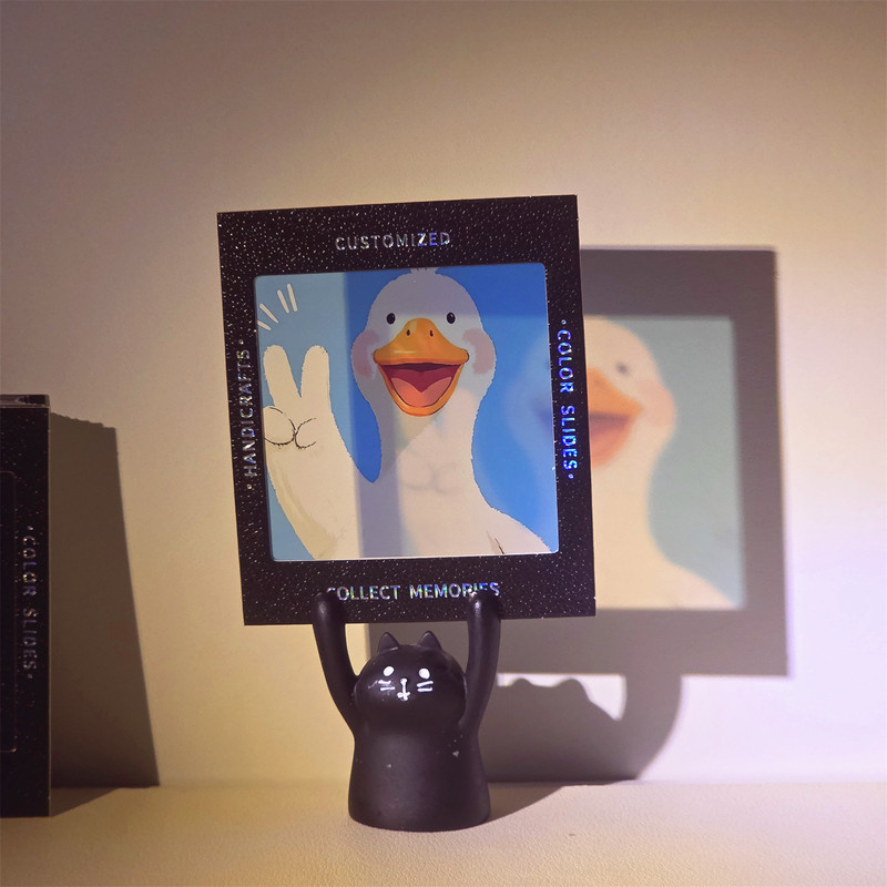 Square Reverse Film Transparent Light and Shadow Film Film Printing Projection Slide Flip Photo Frame