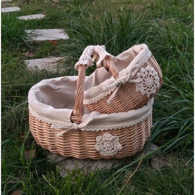 Baskets Rattan Willow Storage basket Basket egg Basket portable weave Picnic basket Fruits Basket gift Flower basket