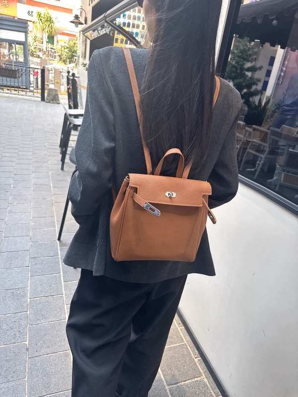 togo头层牛皮包包2025新款复古时尚百搭真皮凯莉双肩包女|undefined