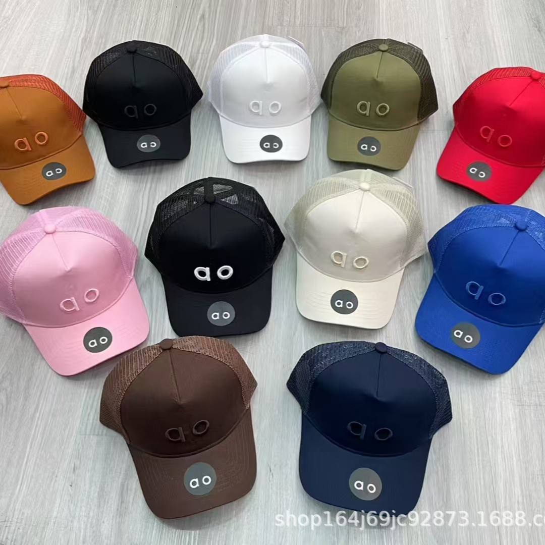 La nueva gorra de béisbol de malla alo bordado sombrero de techo rígido gorra de visera marca de moda sombrero de protección solar casual transpirable