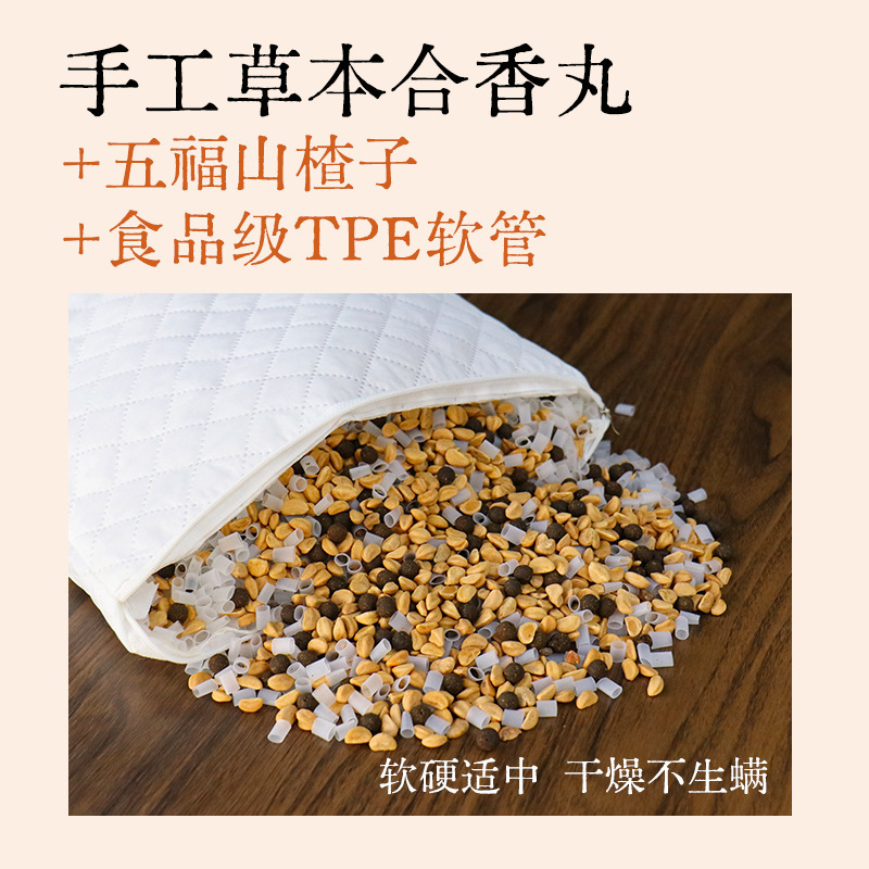 手工合香枕古法中药枕头填充料替换装枕芯枕套五福籽苍耳子香丸|undefined