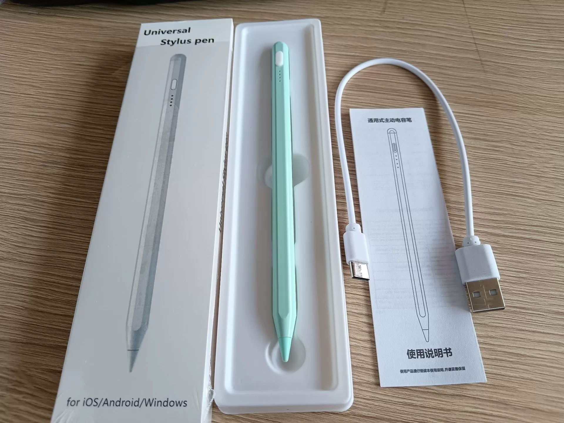 Емкостный стилус (совместим с Apple), тонкий пен, сменный наконечник, индикатор питания, для планшетов и Android