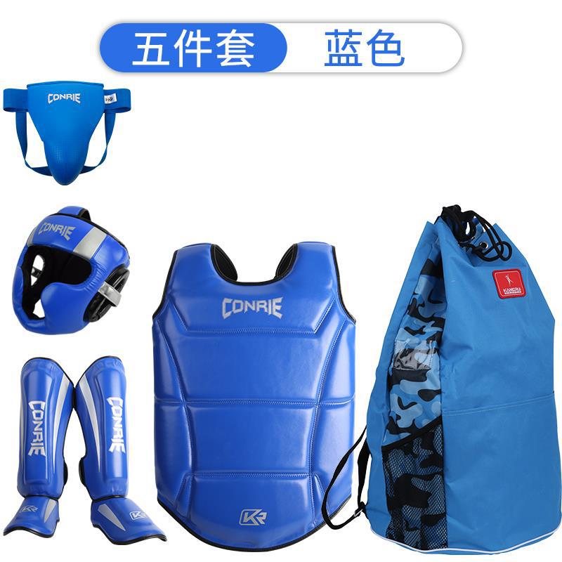 Kangrui nueva Sanda boxeo traje de equipo de protección boxeo para niños Muay Thai protector de la cabeza protector de la entrepierna protector de la pierna