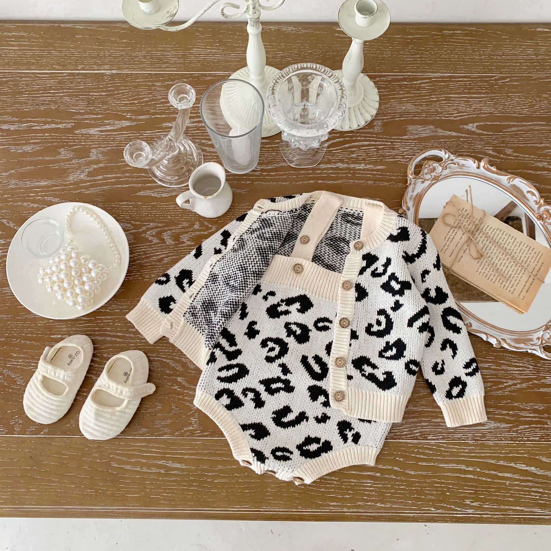 Fashion Leopard 100% Cotton Baby Clothing Sets display picture 4