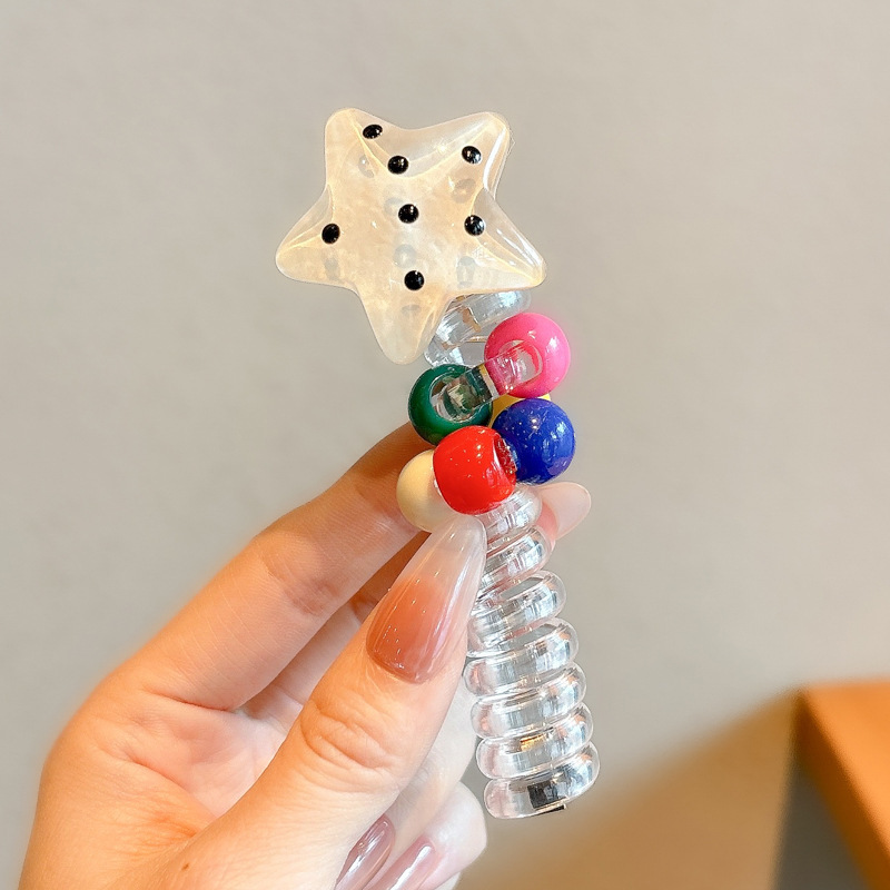 Caricatura encantadora anillo de pelo pulgar no daña el cabello de los niños correa de correa pequeña cuerda de cabello para niñas cuerda de cabello