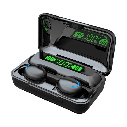E-commerce F9-5C Bluetooth headset, high-power wireless binaural F9 fingerprint digital display sports headset wholesale