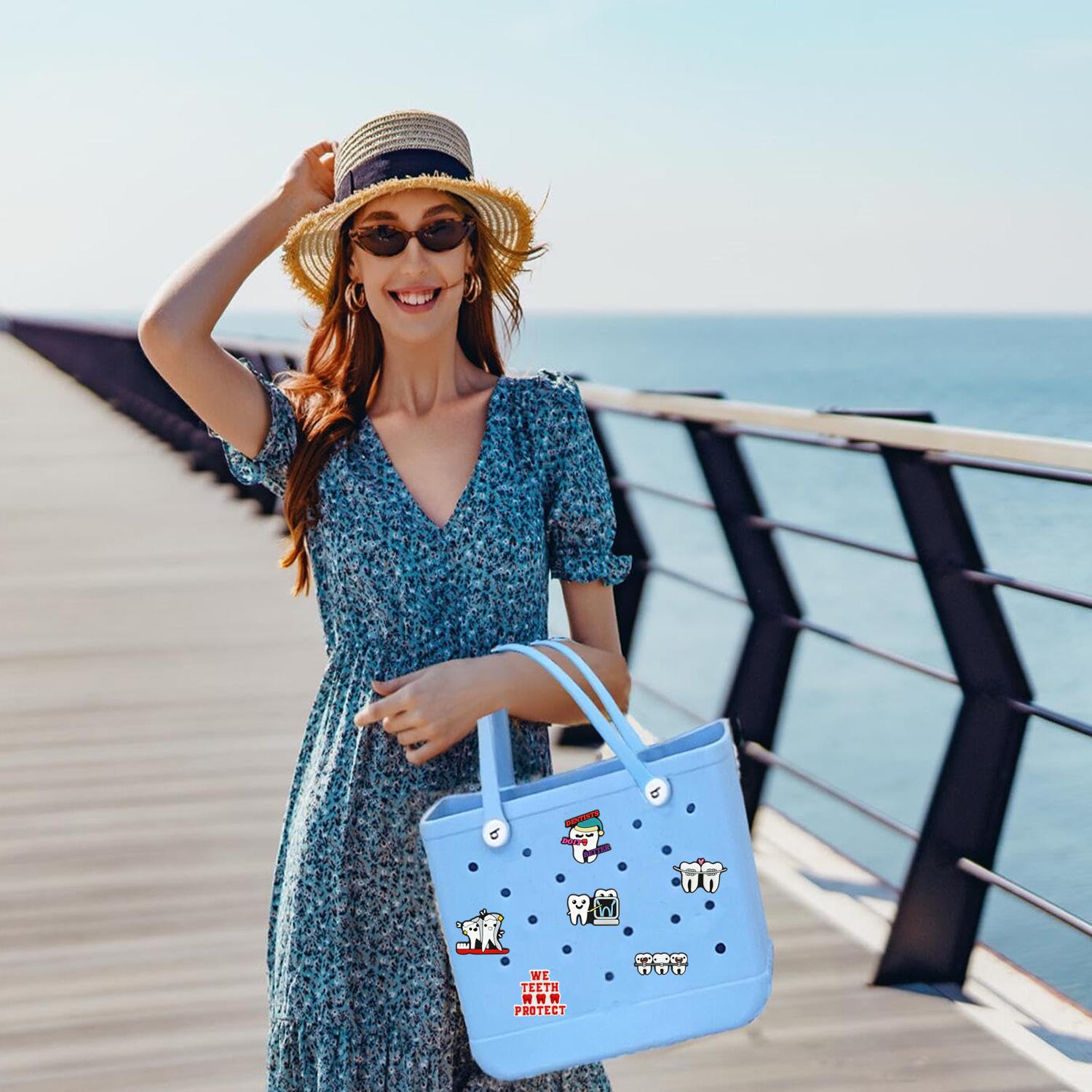 Hebilla de bolsa de agujero, cuidado creativo, zapatos de dientes, accesorios de bolsa de agujero de flor, accesorios de bricolaje, accesorios de zapatos de dibujos animados, accesorios, serie d