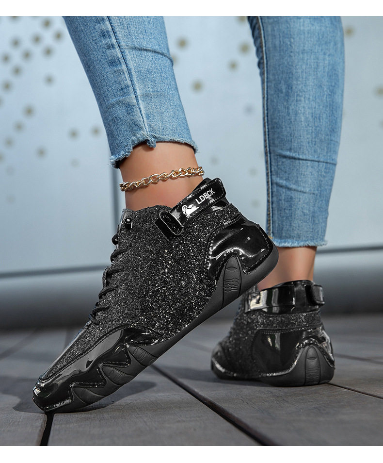 Bốt Martin cổ cao cá tính, bốt cổ ngắn unisex phong cách casual — S8008 Bạc, S8008 bạch kim, S8008 đen bóng chi tiết 27