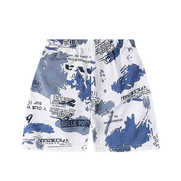 Y07 fantasy white and blue cotton shorts