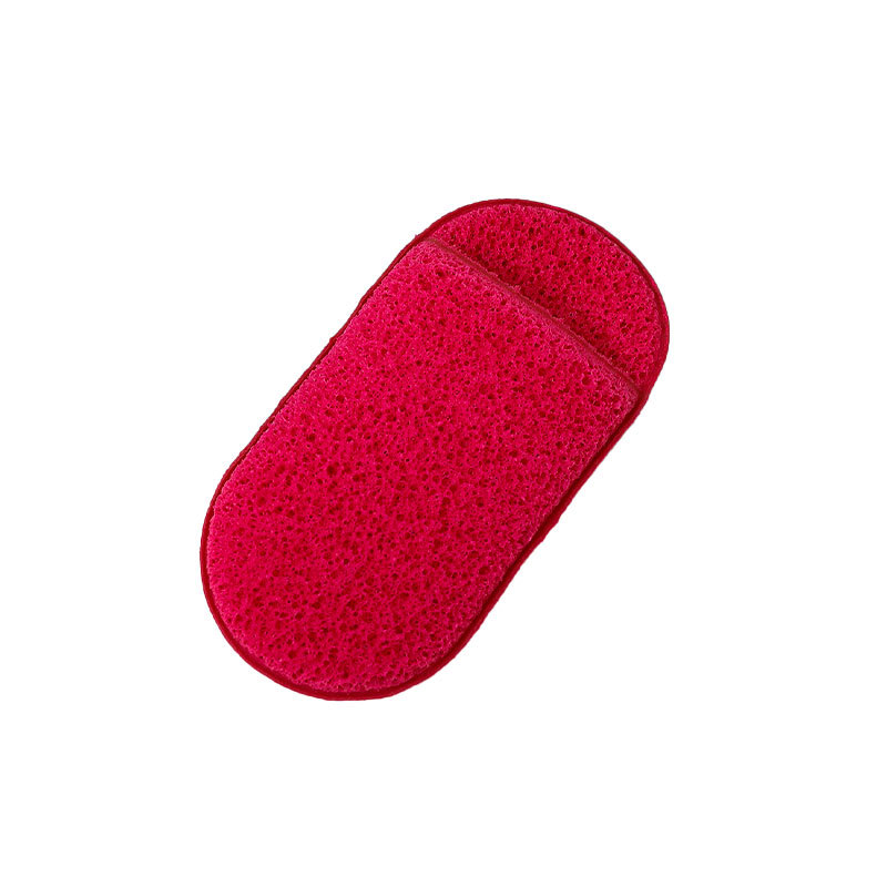 Limpiador facial personalizado de fábrica, pantuflas pequeñas con guantes ovaladas, limpiador, limpiador, máscara de barro, desmaquillante, esponja, toalla facial