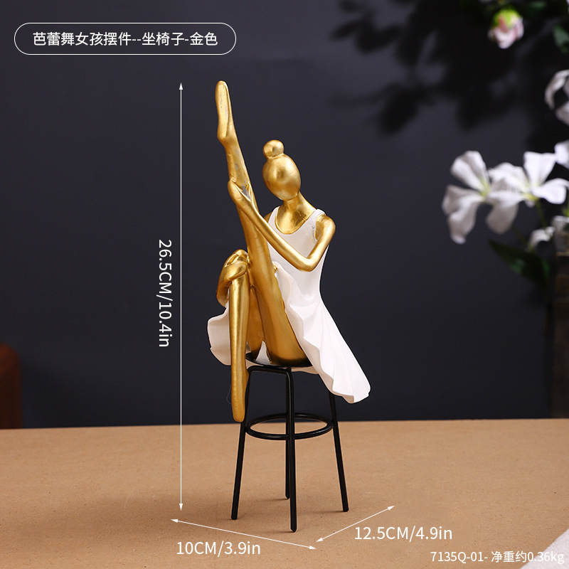 Ballet girl-sitting chair