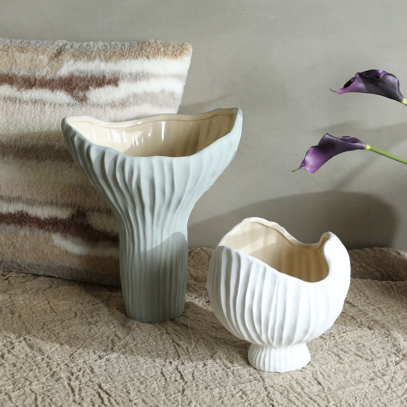 Viento tranquilo simple de cerámica ornamentos decorativos decorativos para el hogar sala de estar flor seca ornamentos decorativos