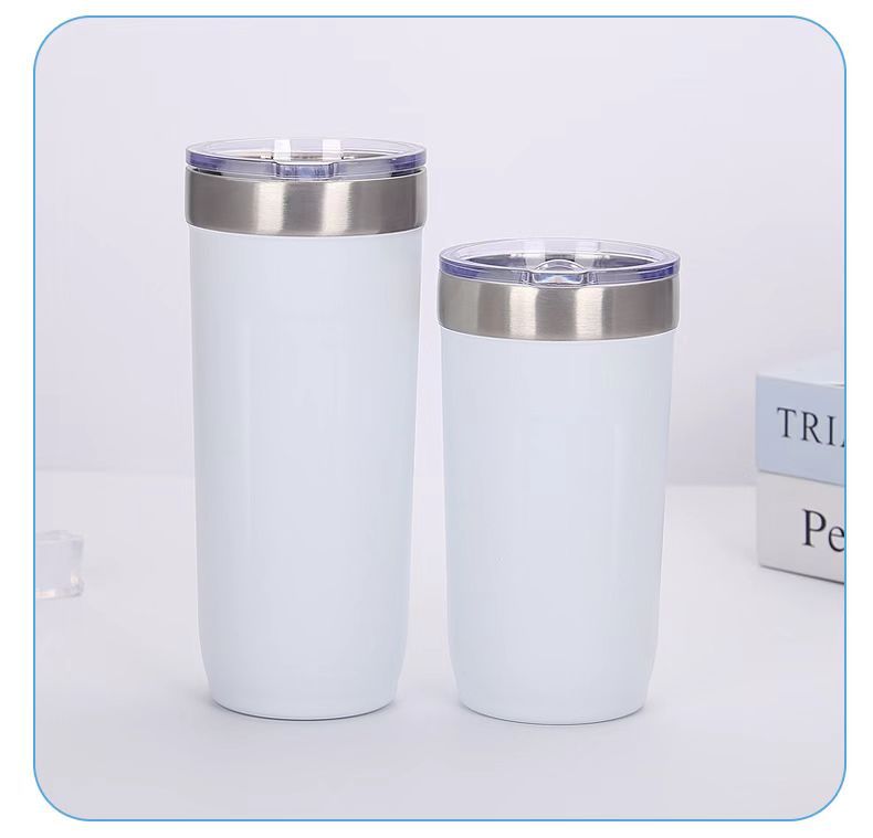 Comercio exterior nuevo acero inoxidable de doble capa taza de plástico aislante de calor portable taza de café taza de automóvil fábrica de taza de automóvil directamente al aire libre