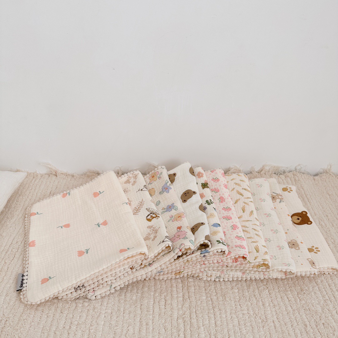 Cotton gauze double-sided children's towel