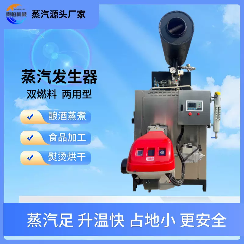贵恒1.0T燃油气两用蒸汽机饲料加工配套热能设备生物质蒸汽发生器