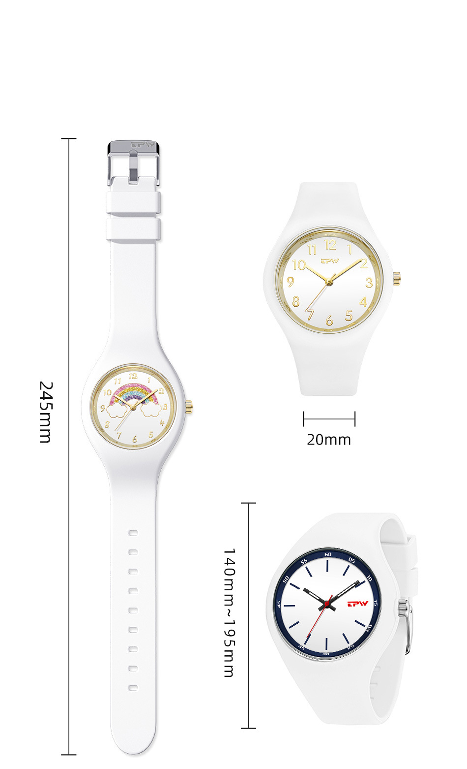 Watches for Women Girls Student Couples Ultra-Light Waterproof Lady Sports Silicone Strap Wrist Watch Fashion Simple Nurse Quartz Analogue Wristwatch_voghion.com