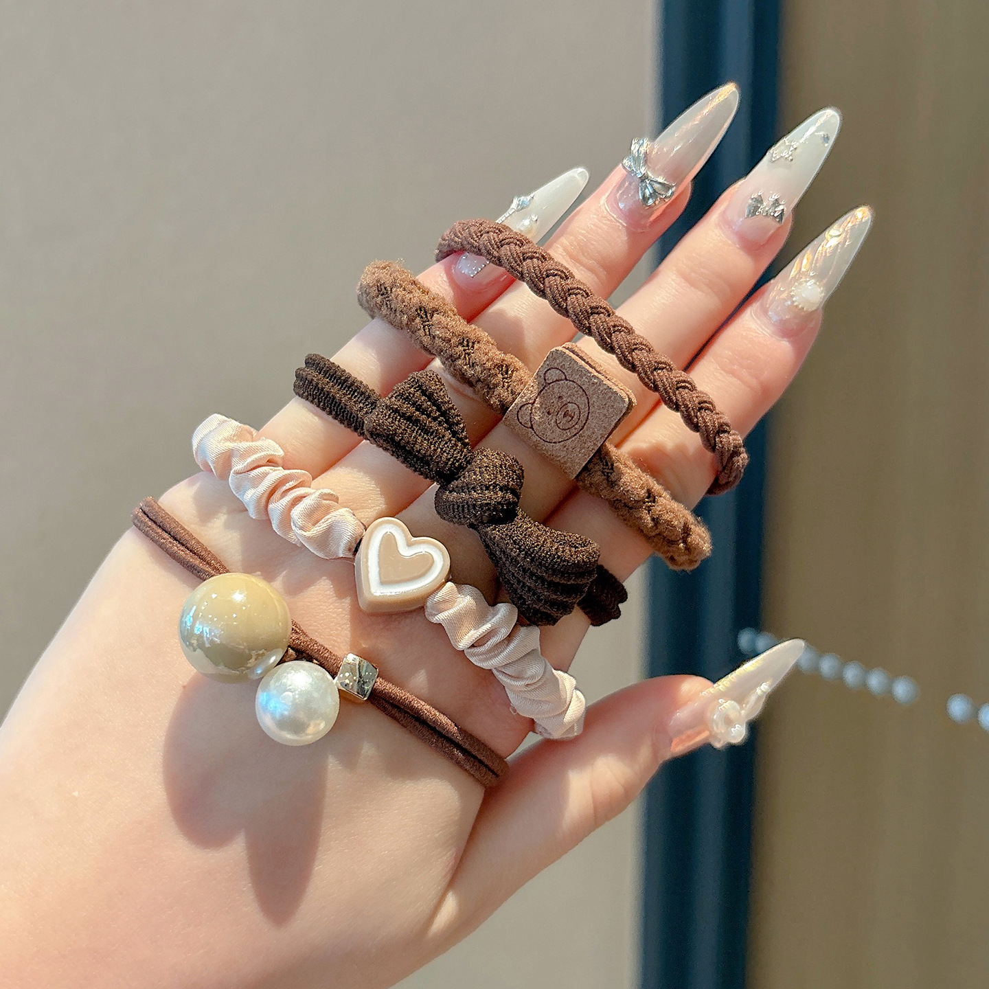 Coletero de goma, simple, de alta elasticidad, duradero, anillo para el cabello para mujer, nuevo estilo 2025, accesorio para el cabello de niña, cubierta de cuero.