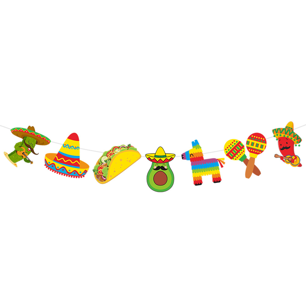 Nuevo México carnaval fiesta decoración tire bandera pastel insertar taco Mayo 5 fiesta decoración banner