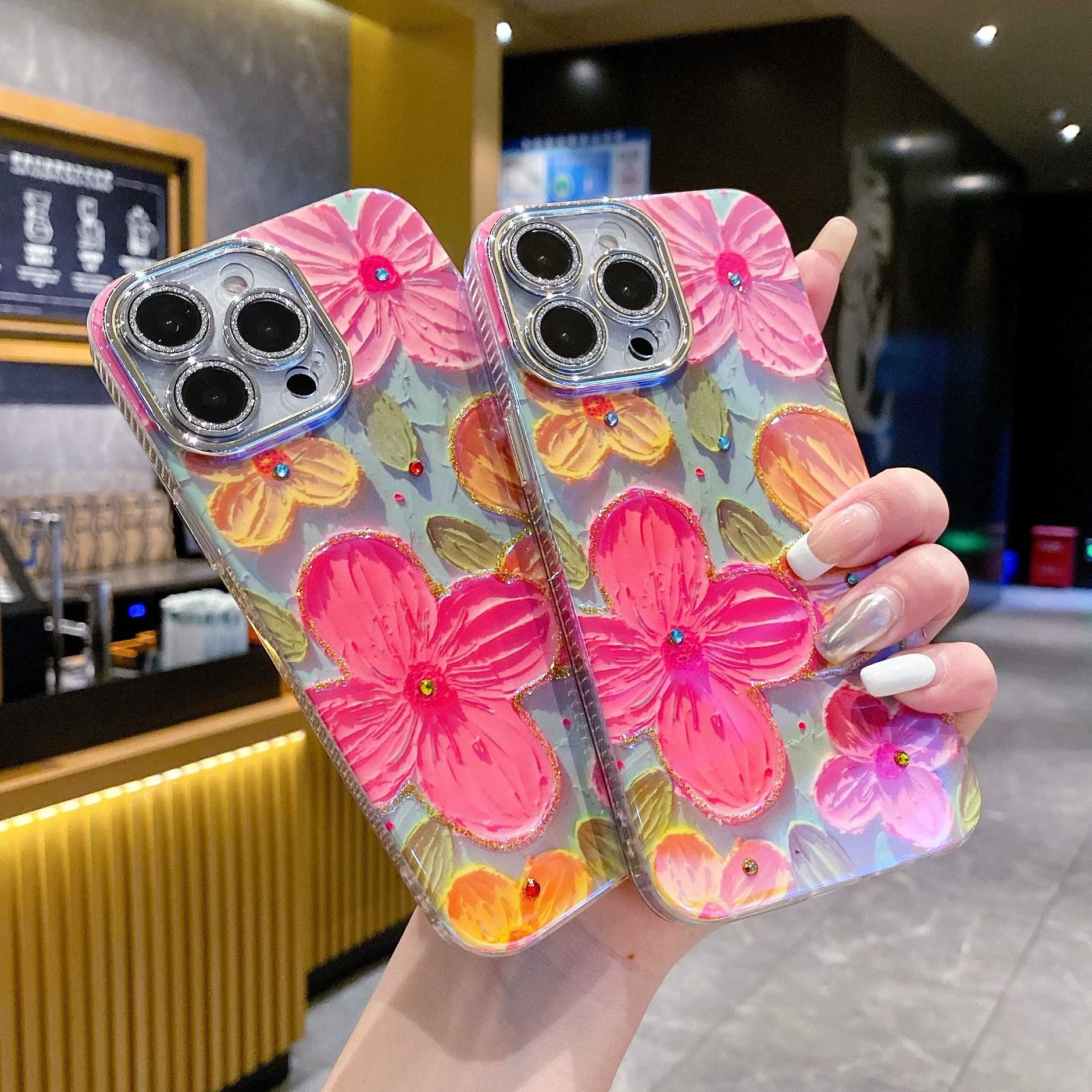 Blu-ray прозрачная клейкая точка для бурения цветов подходит для чехла iPhone15, тонкие отверстия, 14 все включено, 13 линза, 16 теплоотвод
