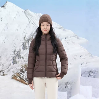 2027秋冬季运动跑步立领修身连帽羽绒服