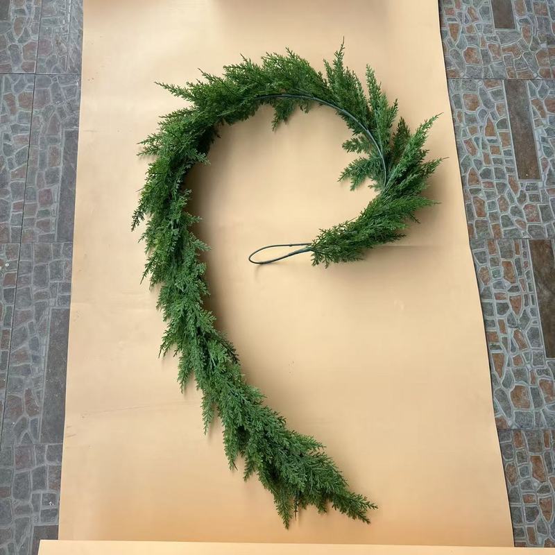 跨境松针软胶圣诞藤条圣诞节雪松藤条圣诞节花环家居壁炉酒店装饰|undefined