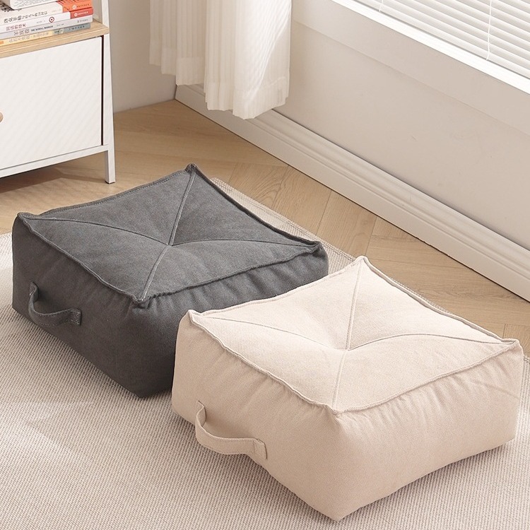 Taburete pequeño de tela, cojín de futón de estilo japonés, tatami, taburete bajo simple moderno, asiento, sala de estar, sofá, taburete, cojín