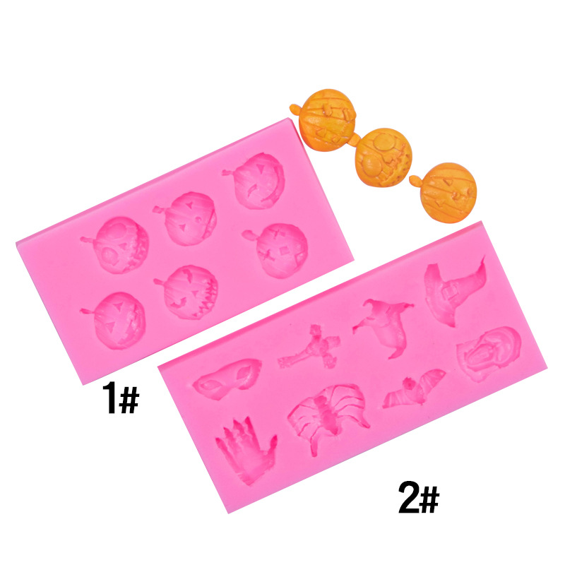 Bricolaje una variedad de Halloween calabaza luz expresión pastel hornear asistente sombrero calabaza cráneo Palma araña modelado molde