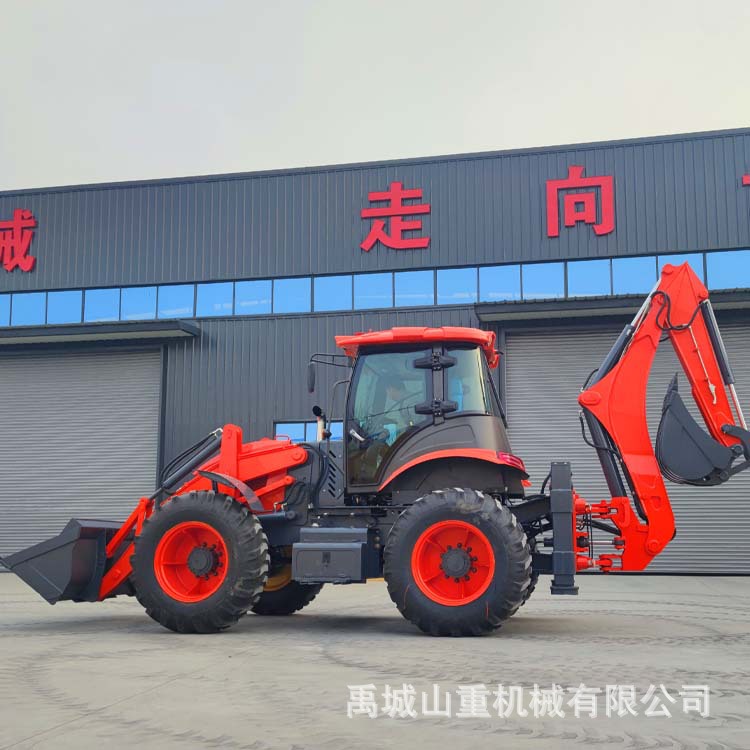 黑河供应山重776挖掘装载机 配备豪华版本 四轮转向系统