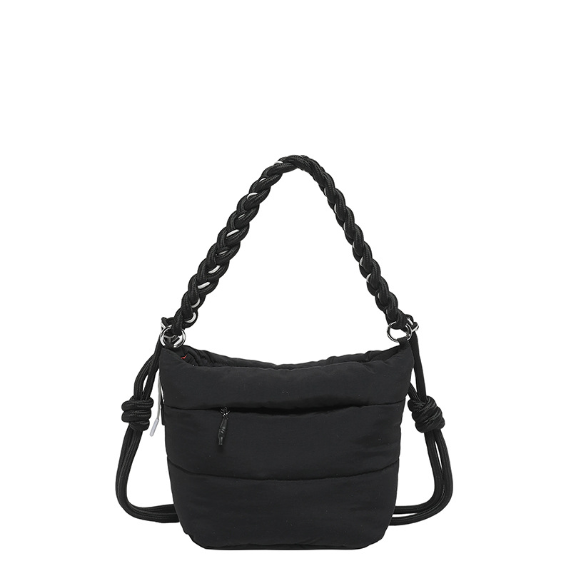 Bolso coreano nicho tejido hombro único bolso de brazo venta en caliente nueva sensación de alta calidad transfronteriza bolso de algodón ligero bolso de mochila