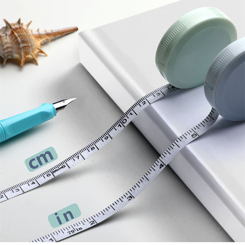 Manufacturer wholesale automatic retractable 1.5-meter tape measure gift plastic ruler clothing Nordic style flexible tape with logo printing