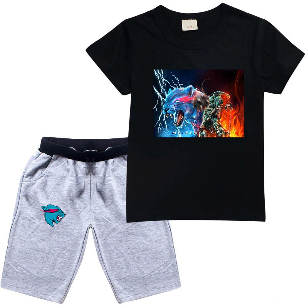 Мистер Бист Boys летняя футболка-набор одежды Cross-border Baby Summer Clothing 067
