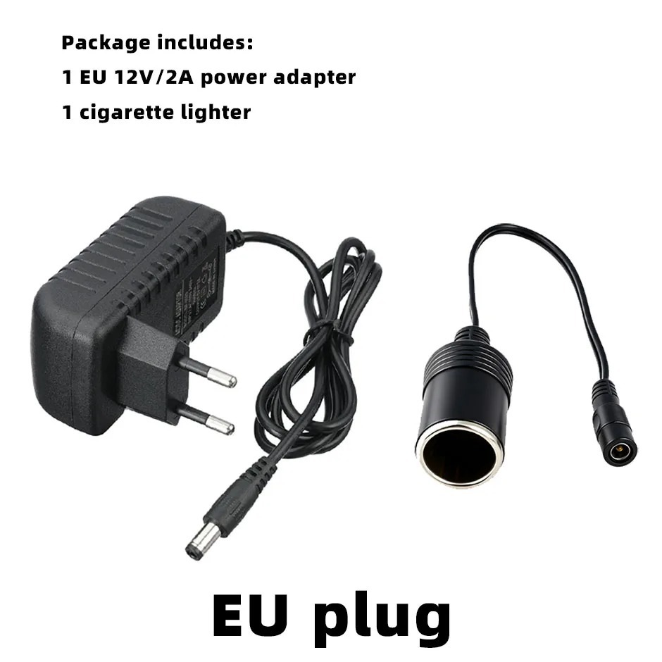 AC 100/220V to DC12V/2A 24W Car Accessories Converter Cigarette Lighter Adapter EU/US Plug